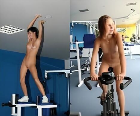Nudists in the gym pics - Complete Natural Nudity