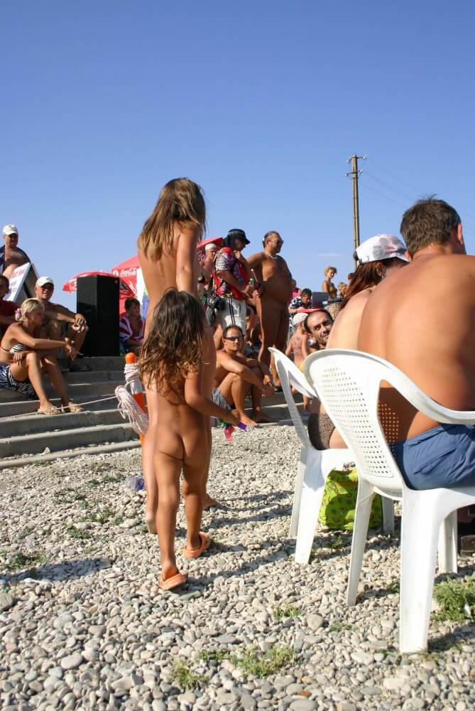 Naturist Standing Sideline - Mutual respect as an important part of the naturist community