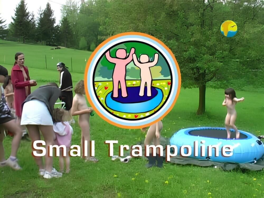 Naturist Freedom: Small Trampoline - Nature serves as the bodys natural clothing