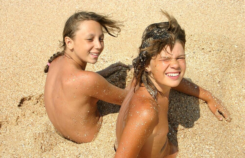 Ocean Beach Relaxing Photo Set - The idea of being naked is good