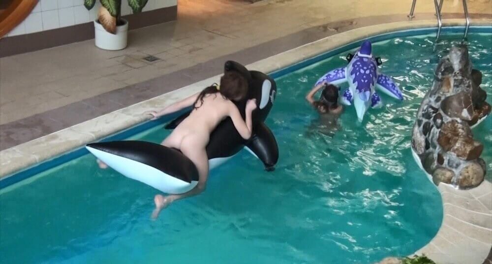 Naturism in the pool Full HD - Taking off ones clothes is a way to strengthen inner harmony