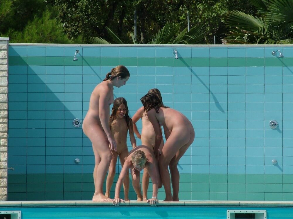 FKK Outdoor Children Pool pics - Nothing kept the clothes on my body