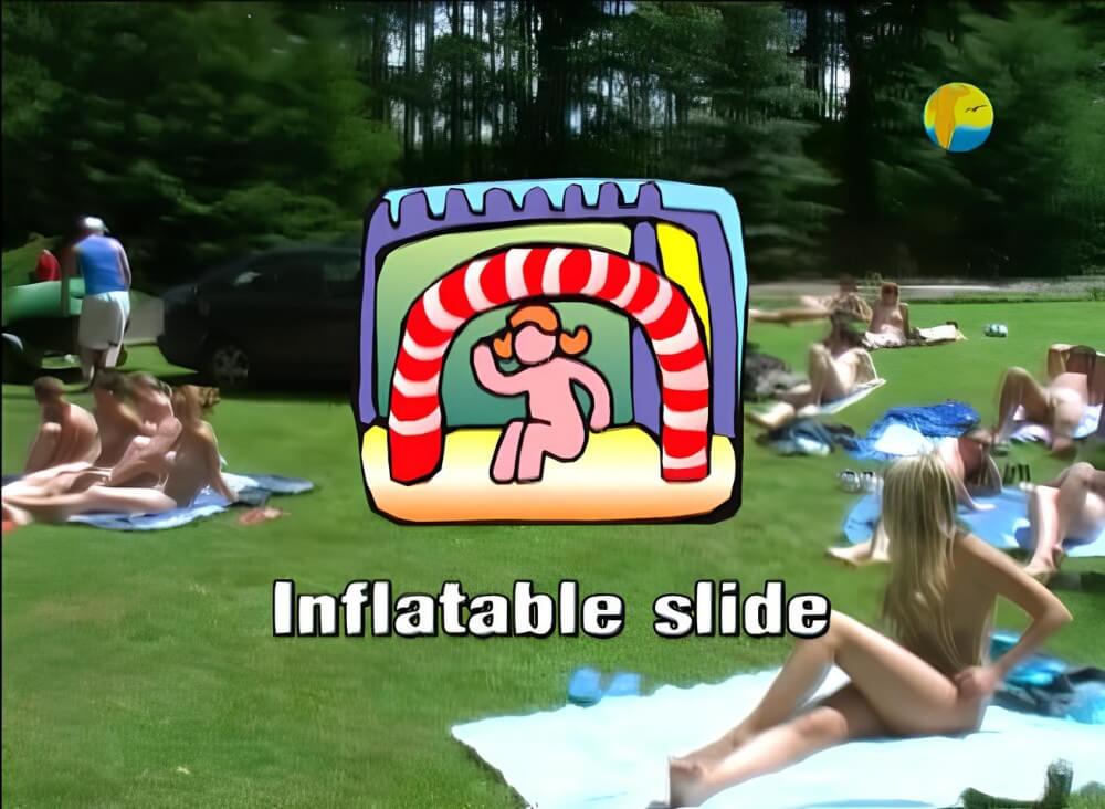 Naturist: Freedom: Inflatable Slide - It strives for inner balance—not being afraid to be naked among those like you