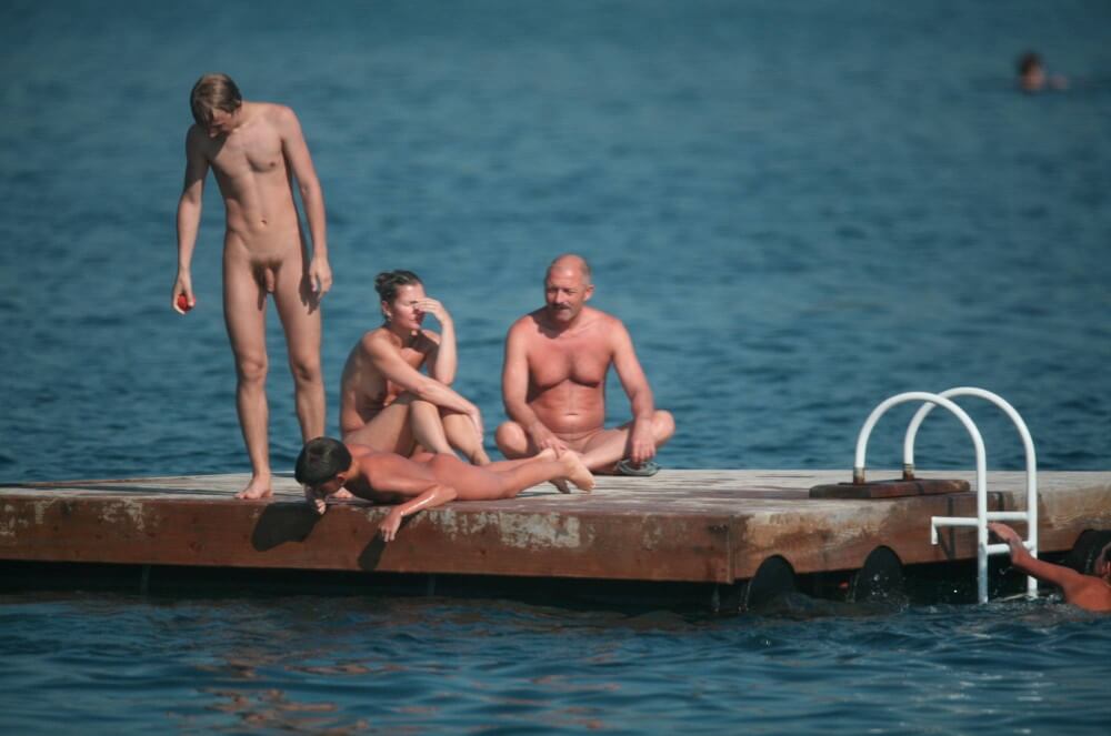 Naturist Family Water Slab pics - Naturism teaches us to accept and respect ourselves and others without inhibition