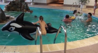 Naturism - Indoor dolphin ride Full HD upd - In naturism, sincerity and openness toward others are valued
