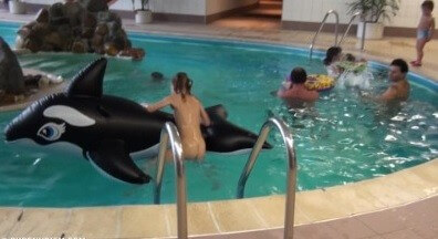 Indoor dolphin ride Full HD - A Base for Naturist Recreation